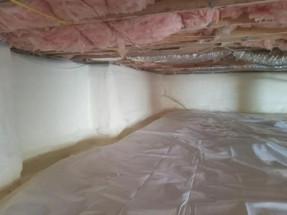 Crawl space encapsulation with closed-cell spray foam for Attic Insulation in Fruitland Park